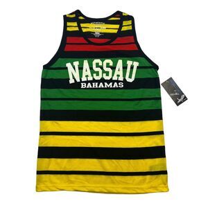 Nassau Bahamas Tank Top Mens S Small Multicolor Reggae Music Lightweight Shirt